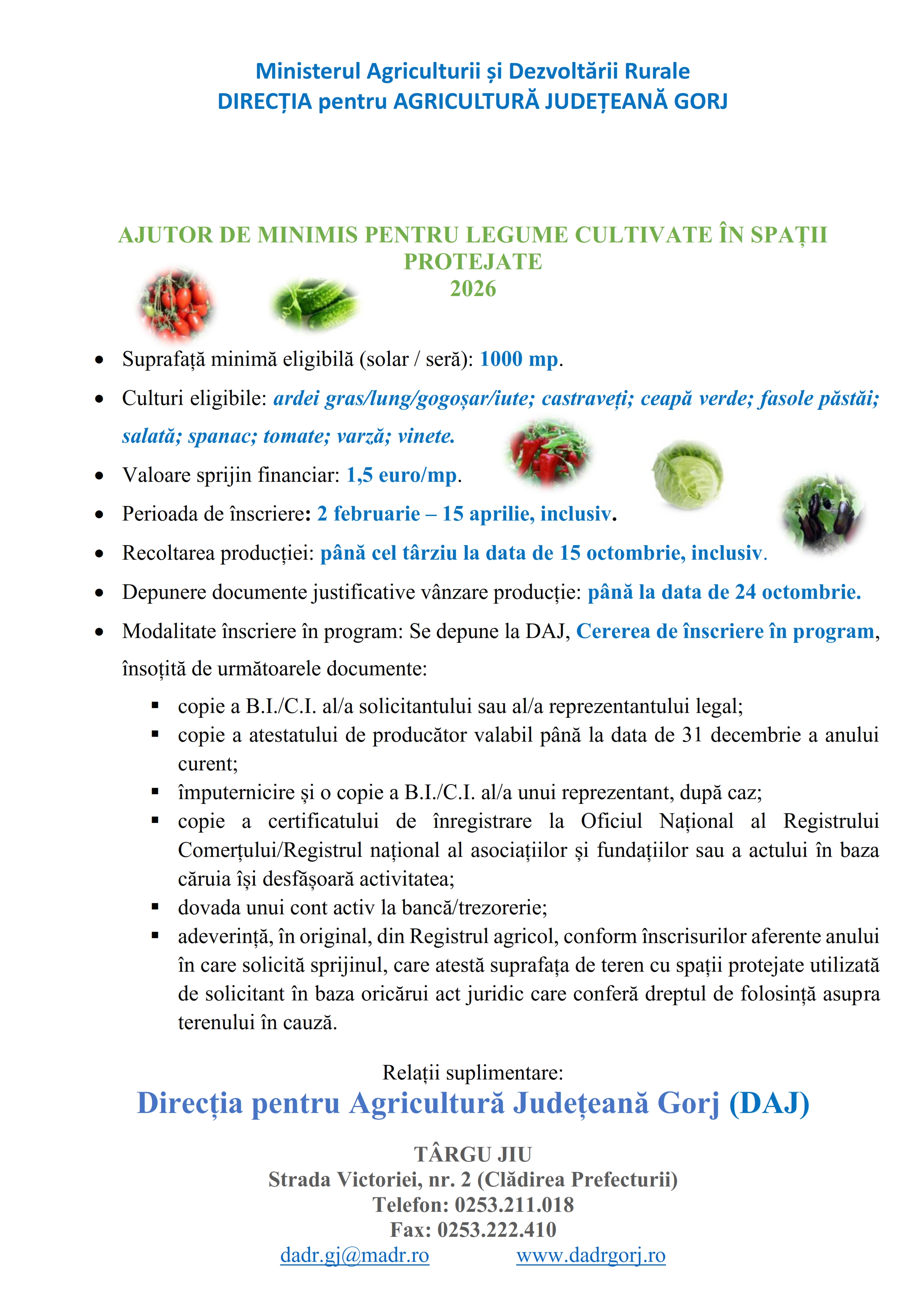 Anunt informativ 001